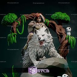 Princess Mononoke on Wolf Forest STL Files