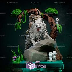 Princess Mononoke on Wolf Forest STL Files