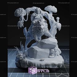 Princess Mononoke on Wolf Forest STL Files