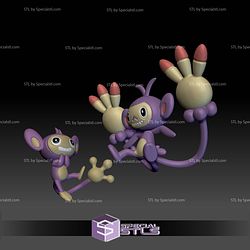 Pokemon STL Collection Aipom and Ambipom