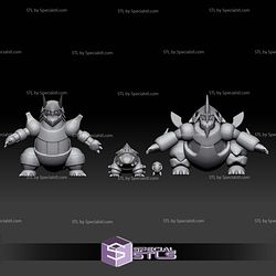 Pokemon STL Collection Aron Lairon Aggron Mega Evolution