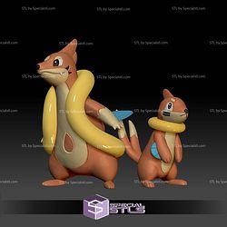 Pokemon STL Collection Buizel Floatzel
