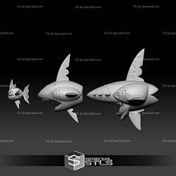 Pokemon STL Collection Carvanha Sharpedo mega Evolution