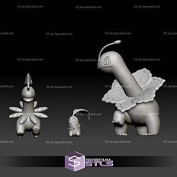 Pokemon STL Collection Chikorita Bayleef Meganium