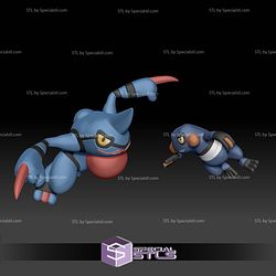 Pokemon STL Collection Croagunk Toxicroak