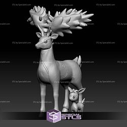 Pokemon STL Collection Deerling Sawsbuck