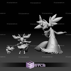Pokemon STL Collection Fennekin Braixen Delphox