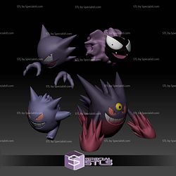 Pokemon STL Collection Gastly Haunter Gengar Mega