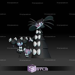 Pokemon STL Collection Gothita Gothorita Gothitelle