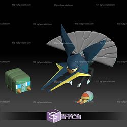 Pokemon STL Collection Grubbin Charjabug Vikavolt