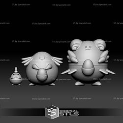 Pokemon STL Collection Happiny Chansey Blissey