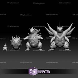 Pokemon STL Collection Larvitar Pupitar Tyranitar Mega Evolution