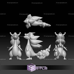 Pokemon STL Collection Mareep Flaaffy Ampharos Mega Evolution