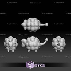 Pokemon STL Collection Mareep Flaaffy Ampharos Mega Evolution