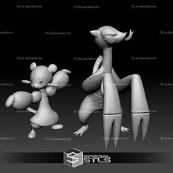 Pokemon STL Collection Mienfoo Mienshao