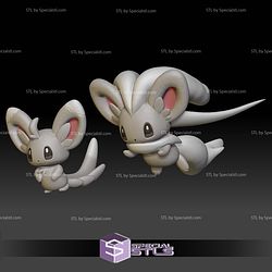 Pokemon STL Collection Minccino and Cinccino
