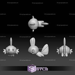 Pokemon STL Collection Mudkip Marshtomp Swampert Mega Evolution V2
