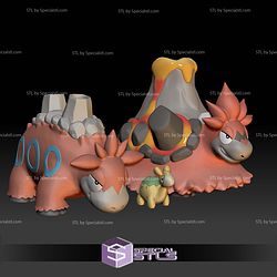 Pokemon STL Collection Numel Camerupt Mega Evolution