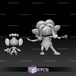 Pokemon STL Collection Panpour Simipour