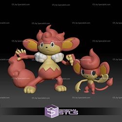 Pokemon STL Collection Pansear Simisear