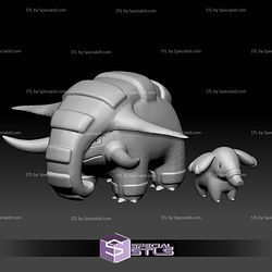 Pokemon STL Collection Phanpy Donphan
