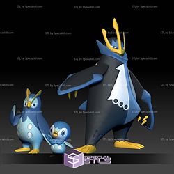 Pokemon STL Collection Piplup Prinplup Empoleon