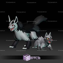 Pokemon STL Collection Poochyena Mightyena V2