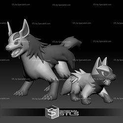 Pokemon STL Collection Poochyena Mightyena V2