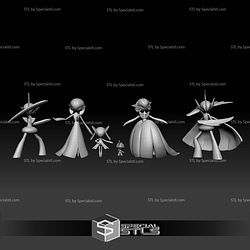 Pokemon STL Collection Ralts Kirlia Gardevoir Gallade Mega