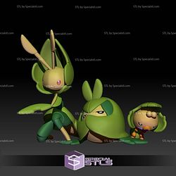 Pokemon STL Collection Sewaddle Swadloon Leavanny