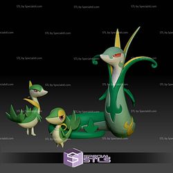 Pokemon STL Collection Snivy Servine Serperior