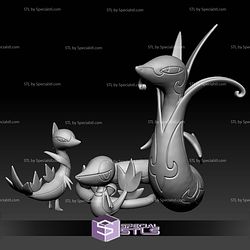 Pokemon STL Collection Snivy Servine Serperior