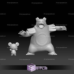 Pokemon STL Collection Teddiursa Ursaring