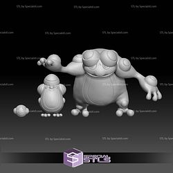 Pokemon STL Collection Tympole Palpitoad Seismitoad