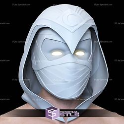 Cosplay STL Files Moon Knight Face Shell and Hood