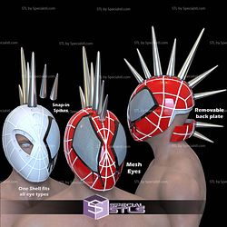 Cosplay STL Files Spider Punk Shell Hobart Brown