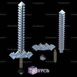 Cosplay STL Files Sword Minecraft Movie