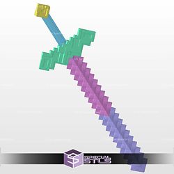 Cosplay STL Files Sword Minecraft Movie