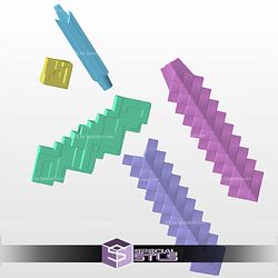 Cosplay STL Files Sword Minecraft Movie