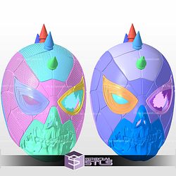 Cosplay STL Files Zombie Spider Punk Helmet
