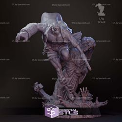Hellboy Battle in Cemetery STL Files