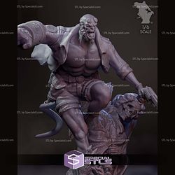 Hellboy Battle in Cemetery STL Files