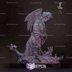 Hellboy Battle in Cemetery STL Files