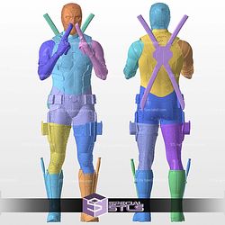 Life Size Gun Sniffing Deadpool STL Files
