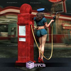 Mobil Oil Pin up Girl STL Files