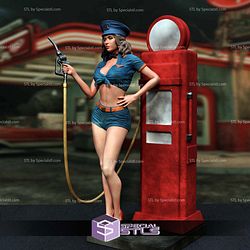 Mobil Oil Pin up Girl STL Files