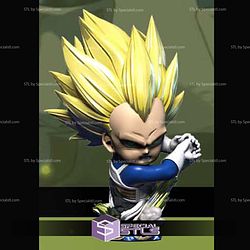 Vegeta SSJ3 Daima Bust STL Files