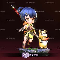 Xiangling Chibi Genshin Impact STL Files
