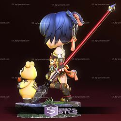 Xiangling Chibi Genshin Impact STL Files
