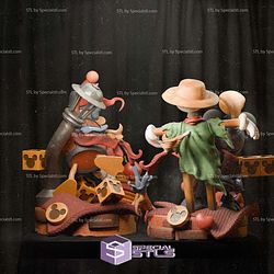 Magical Quest Mickey and Donald Diorama STL Files